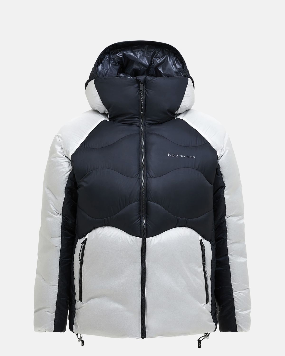 W Helium Diamond Fuse Down Hood, Colour: BLACK/ANTARCTICA, Size: XS