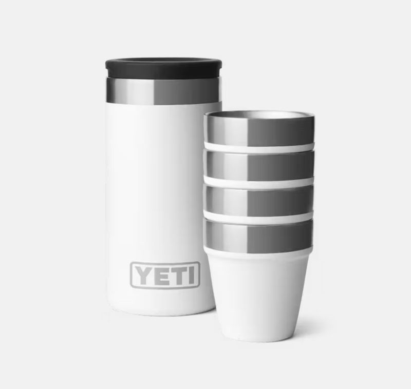 INTL YETI Shot Glasses &amp; Case WHT