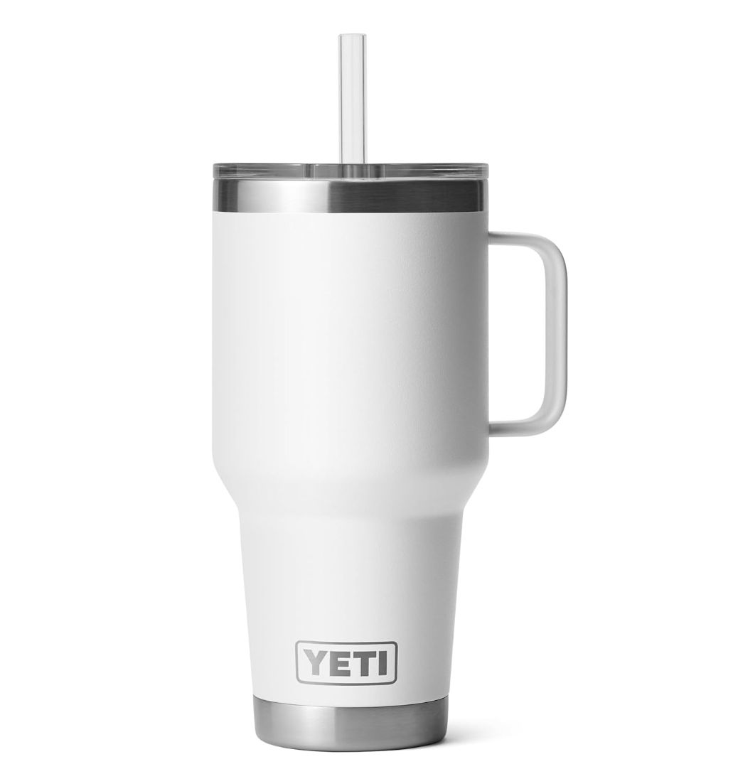 INTL Rambler 35 oz Straw Mug WHT, Colour: White