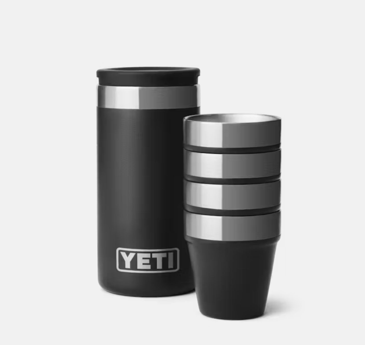 INTL YETI Shot Glasses &amp; Case BLK, Colour: Black