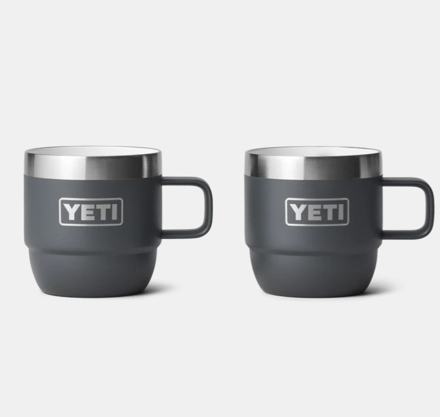 INTL Rambler 6 oz Mug 2PK CHR, Colour: Charcoal