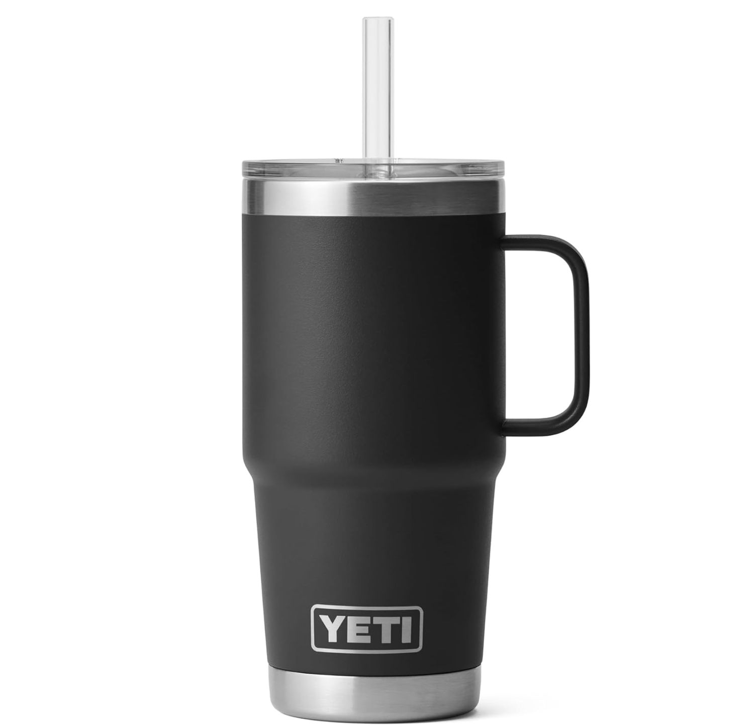 INTL Rambler 25 oz Straw Mug BLK, Colour: Black