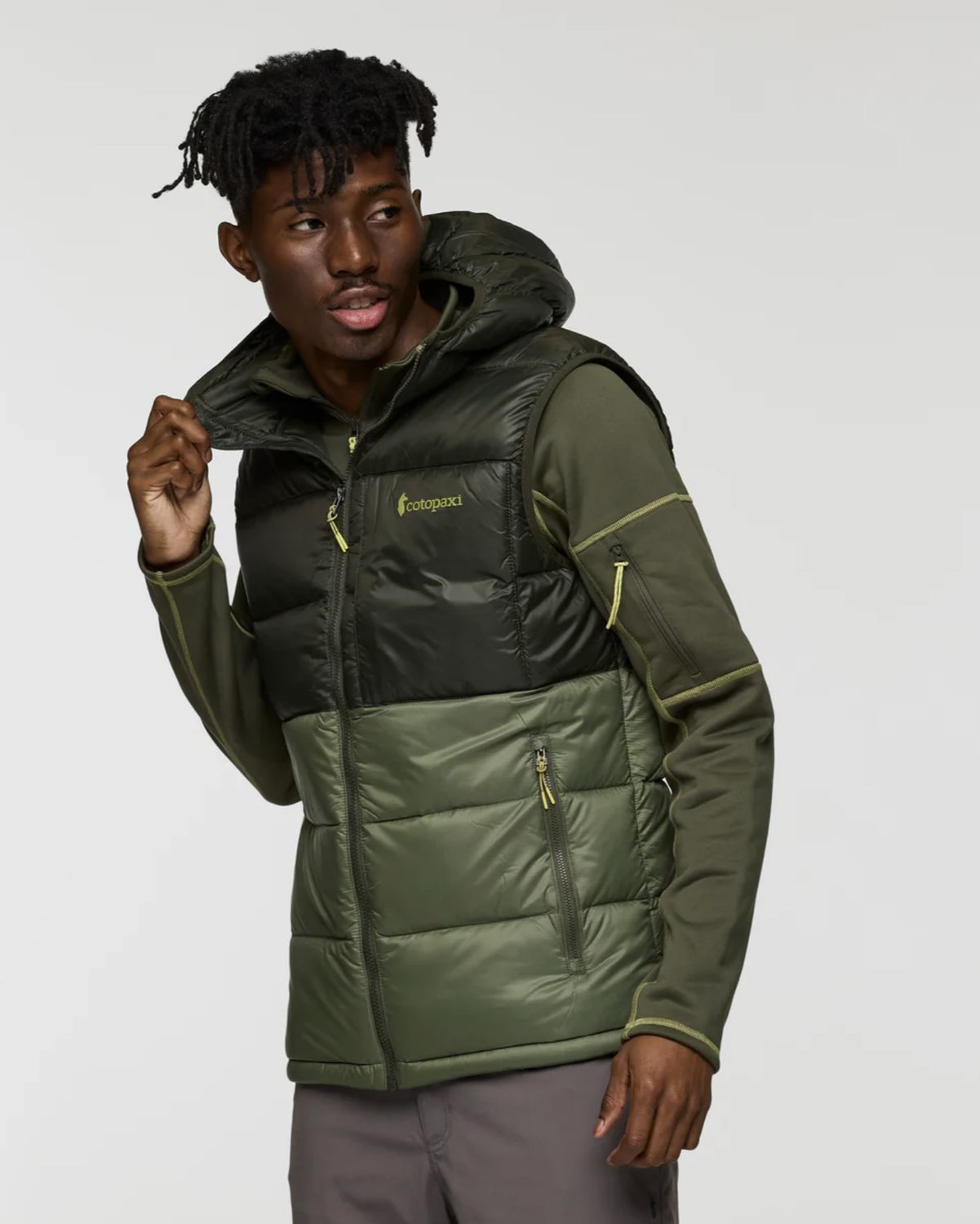 Fuego Max Down Vest - Mens, Colour: Woods and Fatigue, Size: M