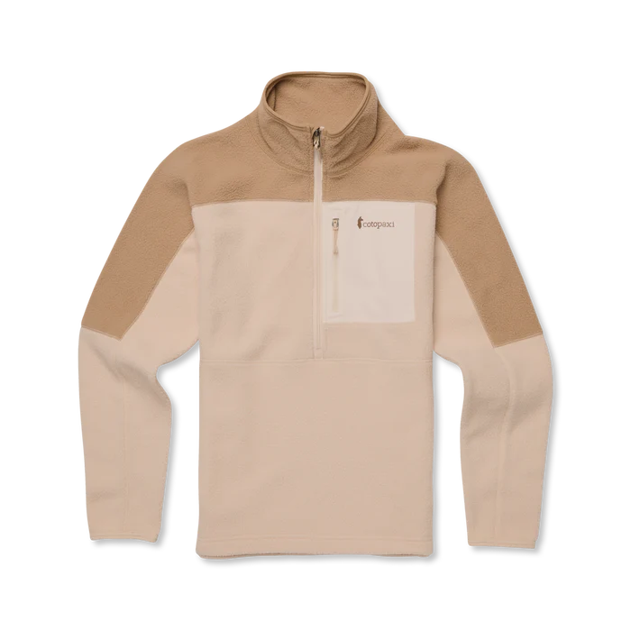 Abrazo Fleece Half-Zip Jacket - Womens, Colour: Khaki and Cream, Size: S