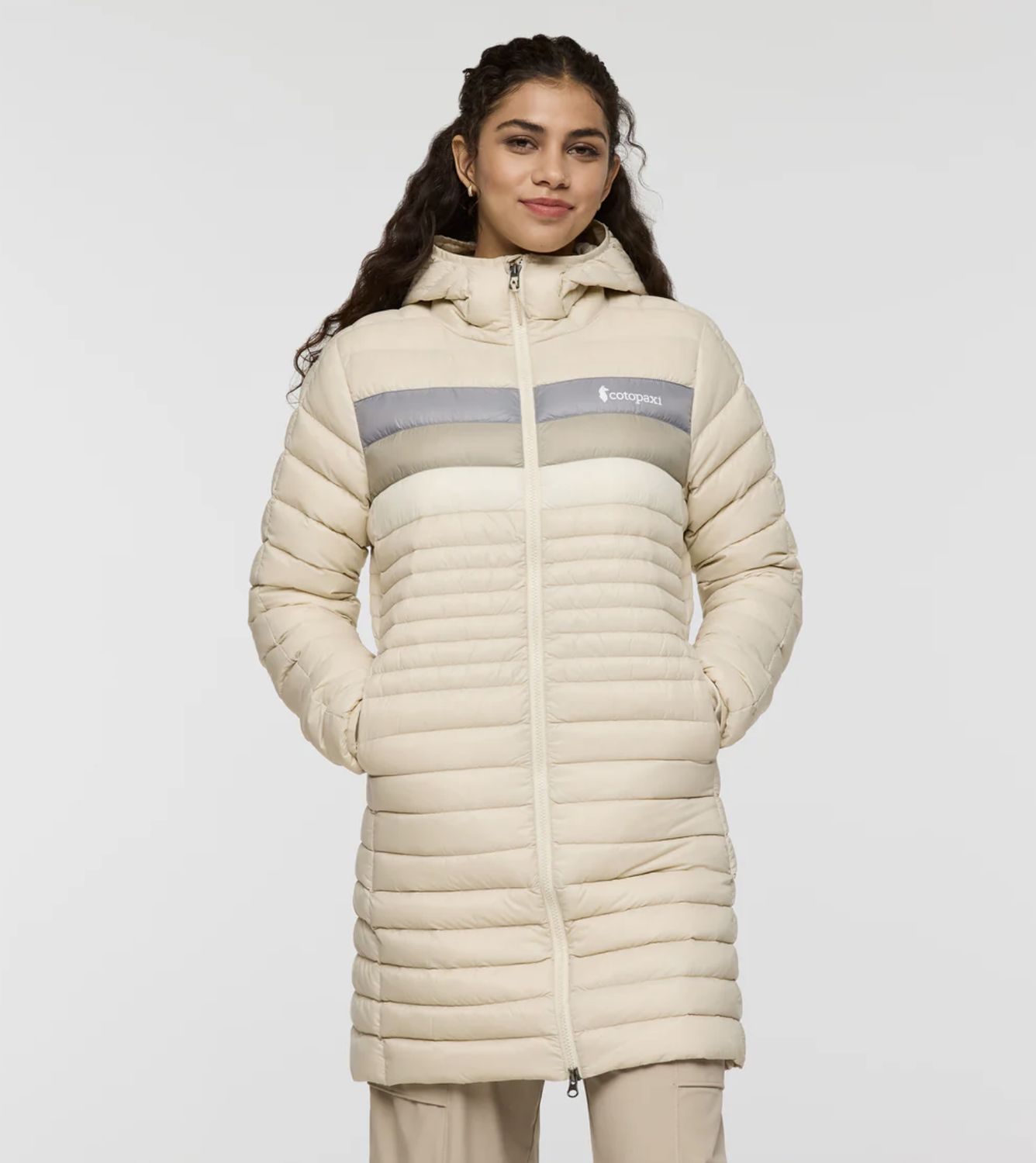 Fuego Down Parka - Womens, Colour: Cream Stripes, Size: S