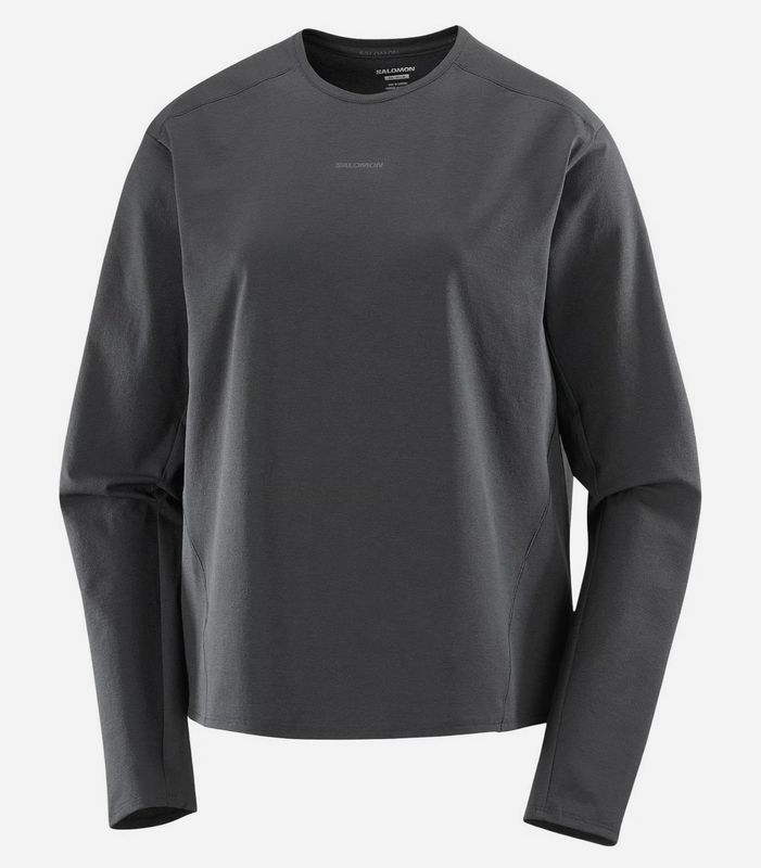 TRACKLINE LS TEE W DEEP BLACK