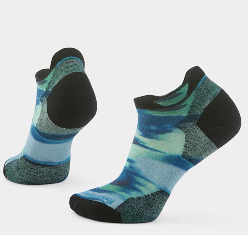 Women's Run Targeted Cushion Brushed Print Low Ankle Socks