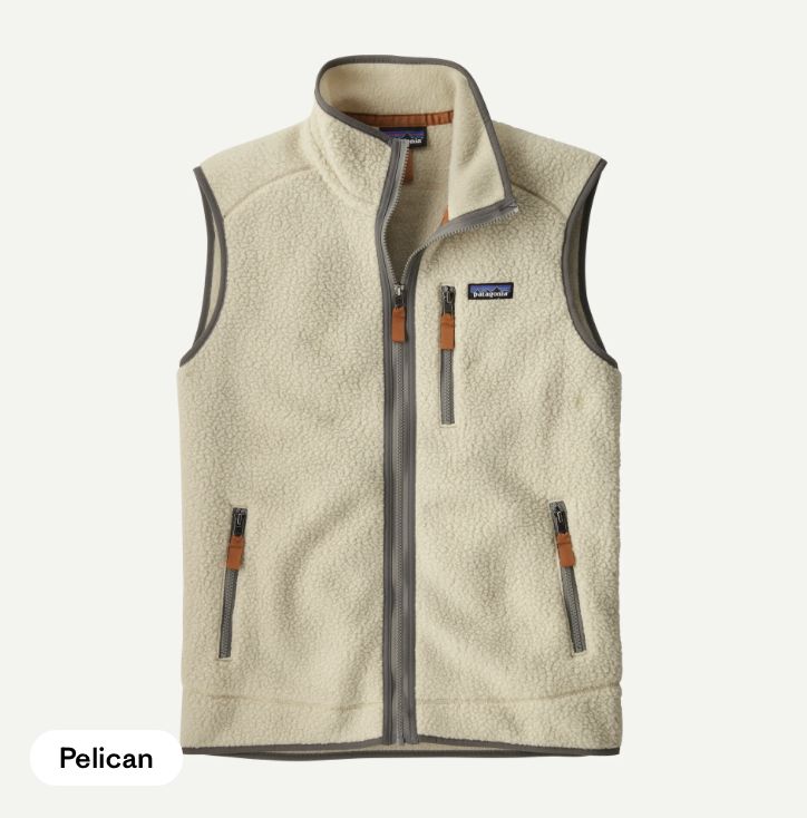 M's Retro Pile Vest, Colour: Pelican, Size: XS