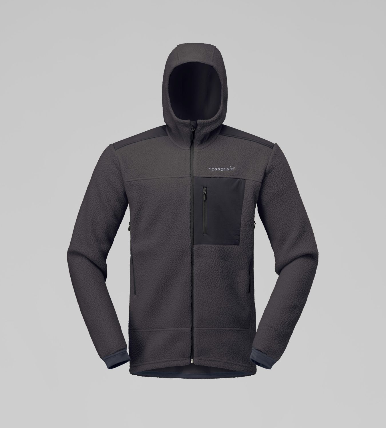 trollveggen warm3 Zip Hood, Colour: Indigo Night, Gender: mens, Size: L