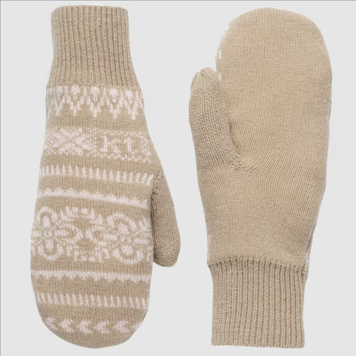 Selma Knit Mittens, Colour: MOCHA, Size: 6