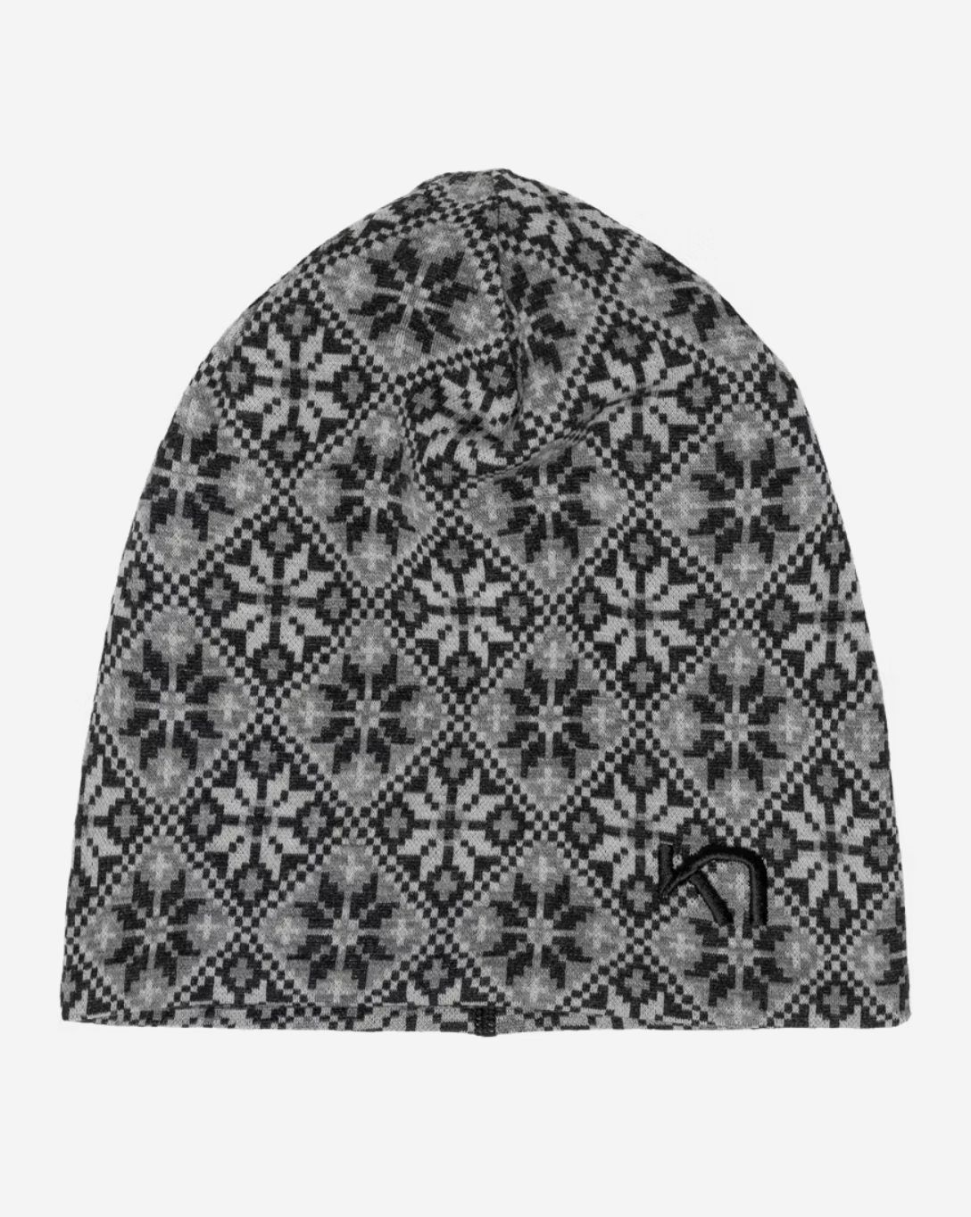 Rose Beanie - 100% Merino Wool, Colour: BLACK, Size: OZ