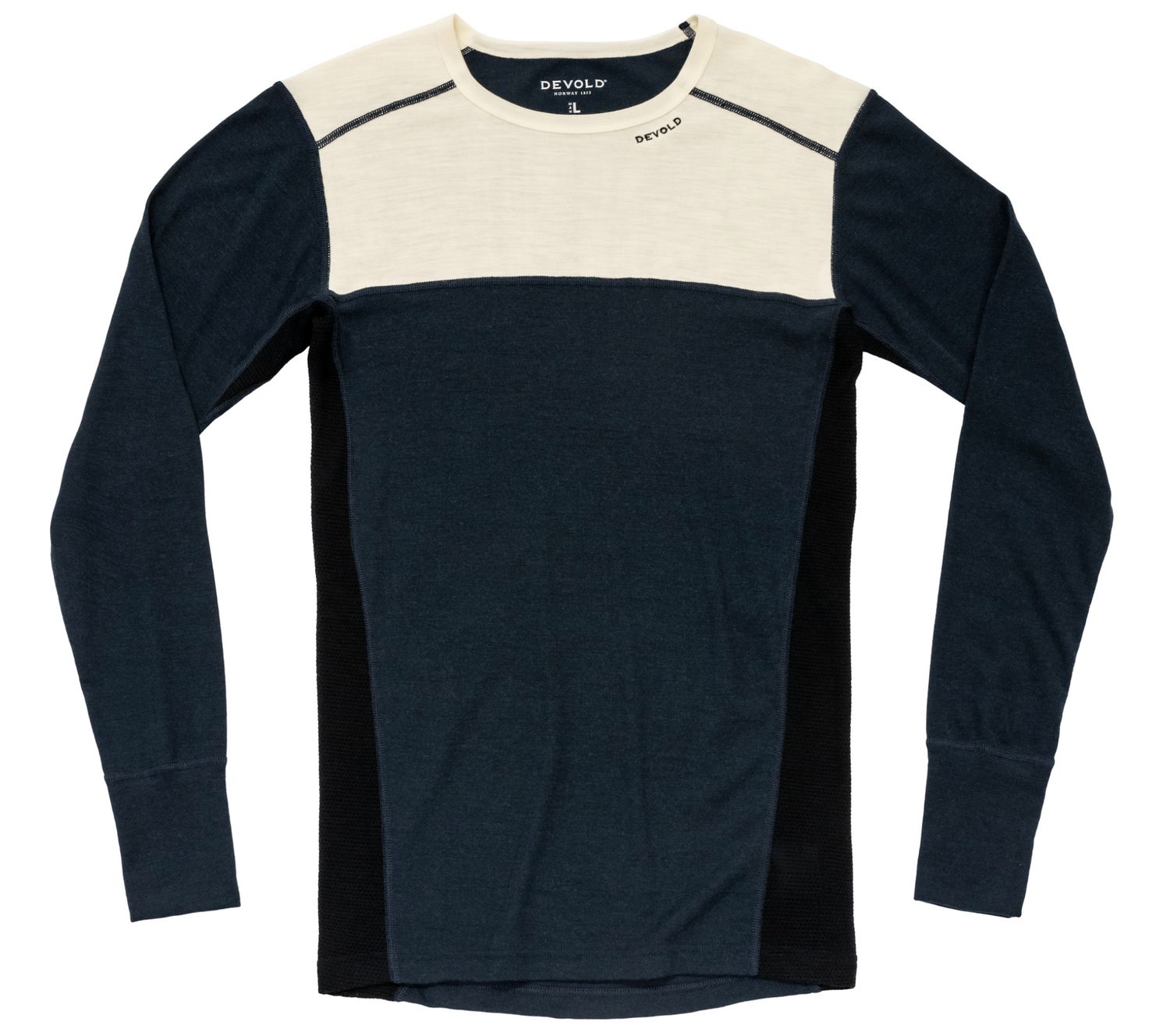 LAUPAREN MERINO 190 SHIRT MAN, Colour: RAW WHITE/INK/BLACK, Size: S