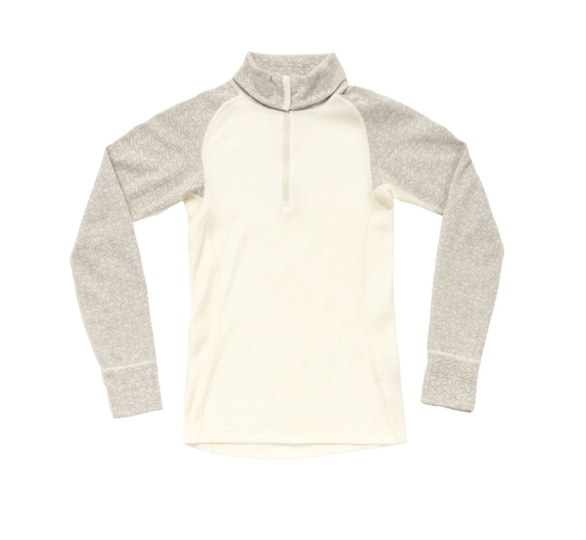 DUO ACTIVE MERINO 205 Z.NECK WMN, Colour: RAW WHITE, Size: S