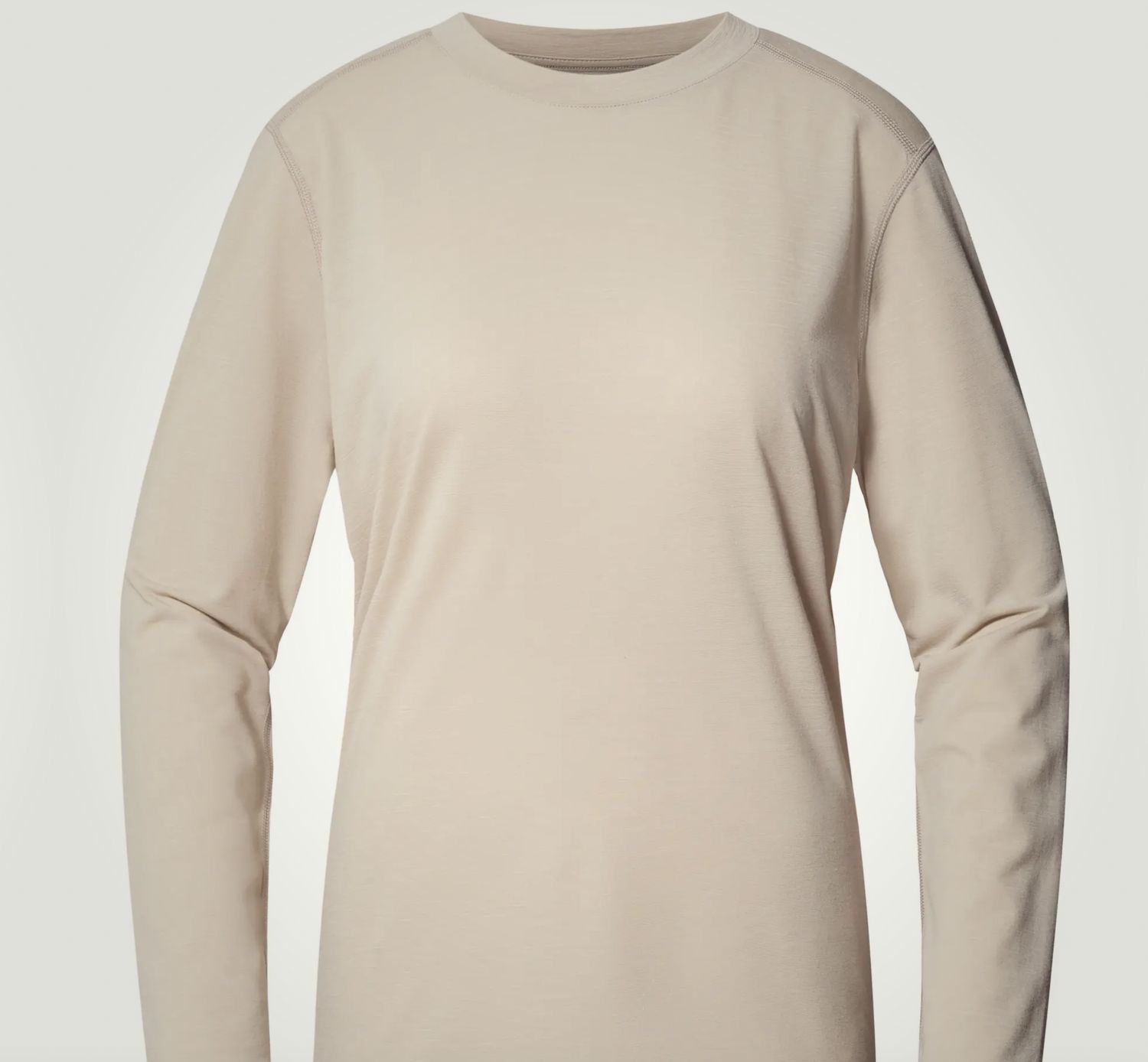 Kaise Wool LS Tee Women, Colour: Chalk Beige, Size: S