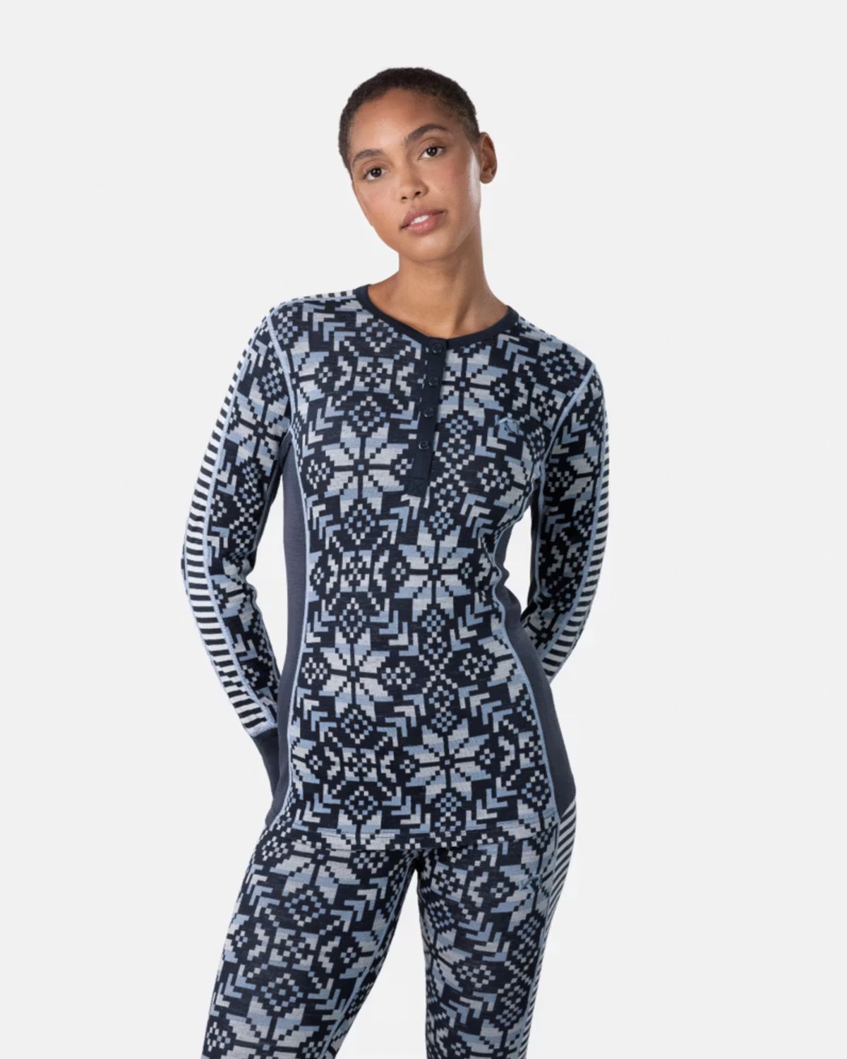 Else Long Sleeve Baselayer - 100% Merino Wool, Colour: DARK NAVY BLUE, Size: M