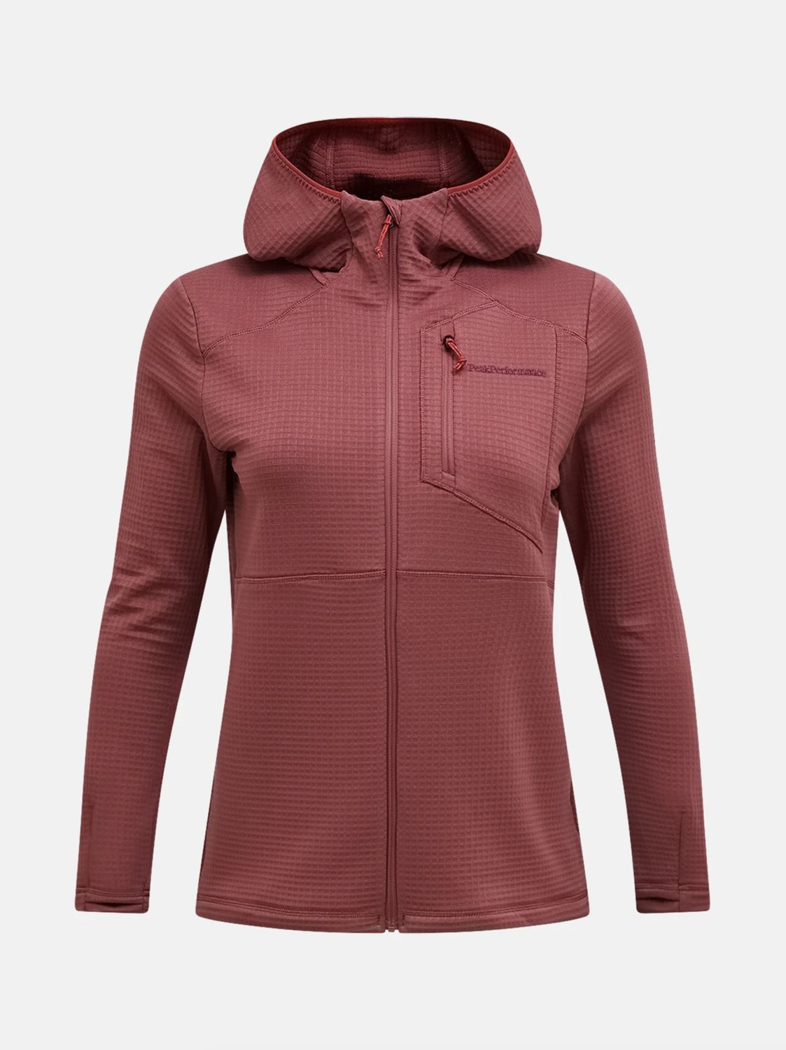 Trail Polartec® Power Grid™ Zip Hood Women, Colour: Wild Rouge, Size: S