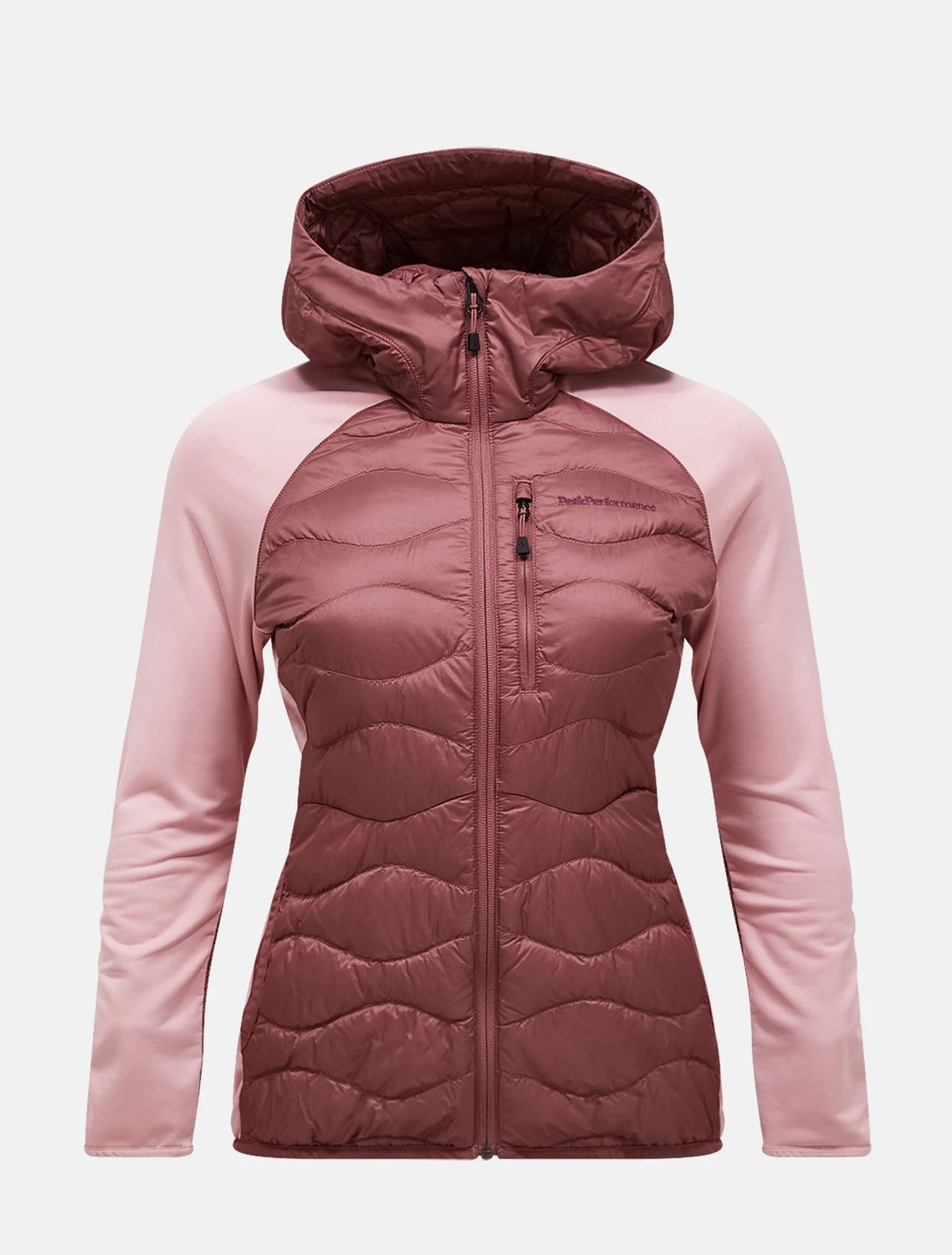Helium AOP Down Hybrid Hood Women, Colour: AOP/Wild Rouge, Size: XS