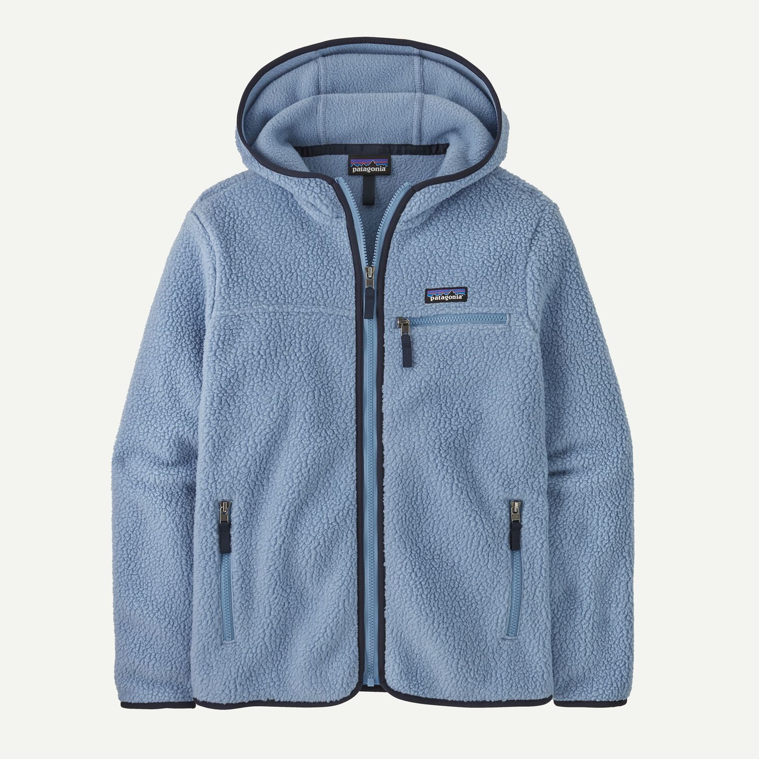 W's Retro Pile Hoody, Colour: Barnacle Blue, Size: S