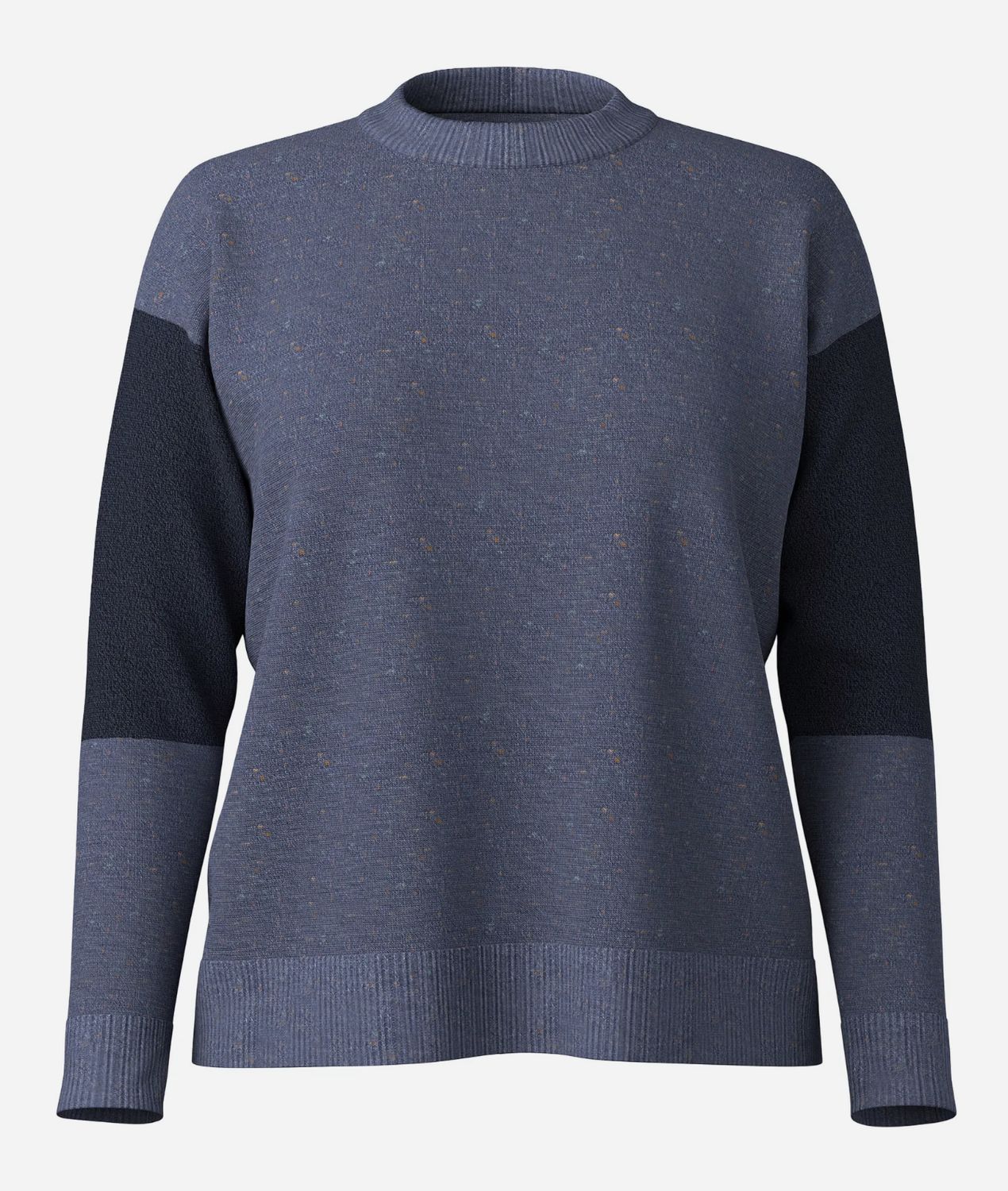 Women's Edgewood Colorblock Crew Sweater, Colour: NIGHTFALL BLUE, Size: S