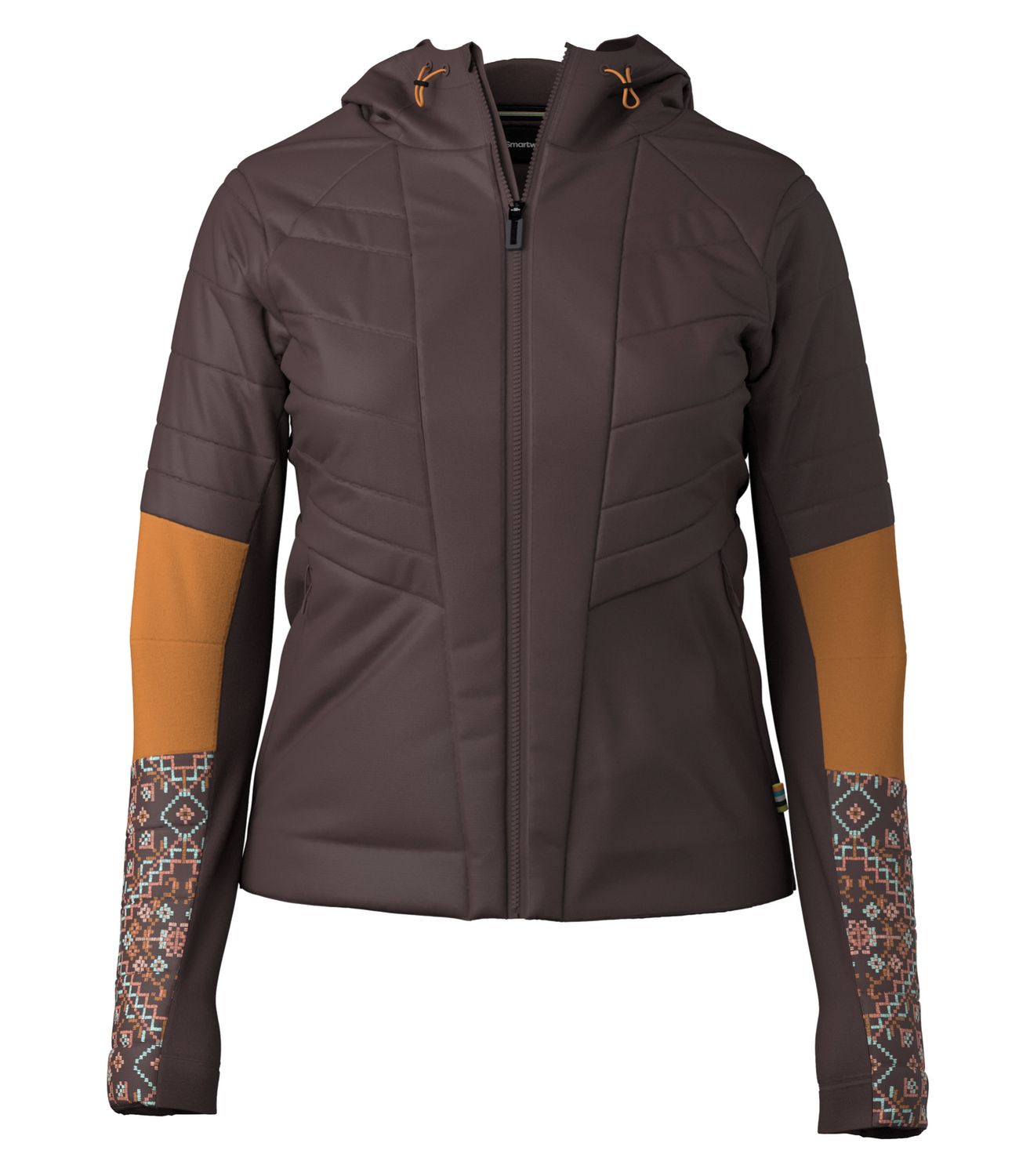 Women's Smartloft Hooded Jacket, Colour: MINK NORDIC FAIR ISLE, Size: S
