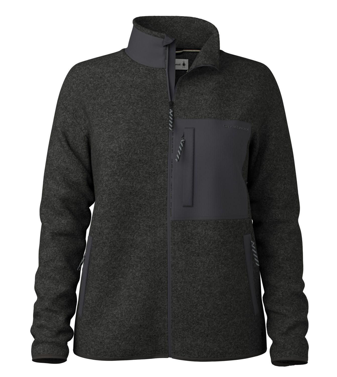 Women's Second Cut Fleece Jacket, Colour: CHARCOAL, Size: S