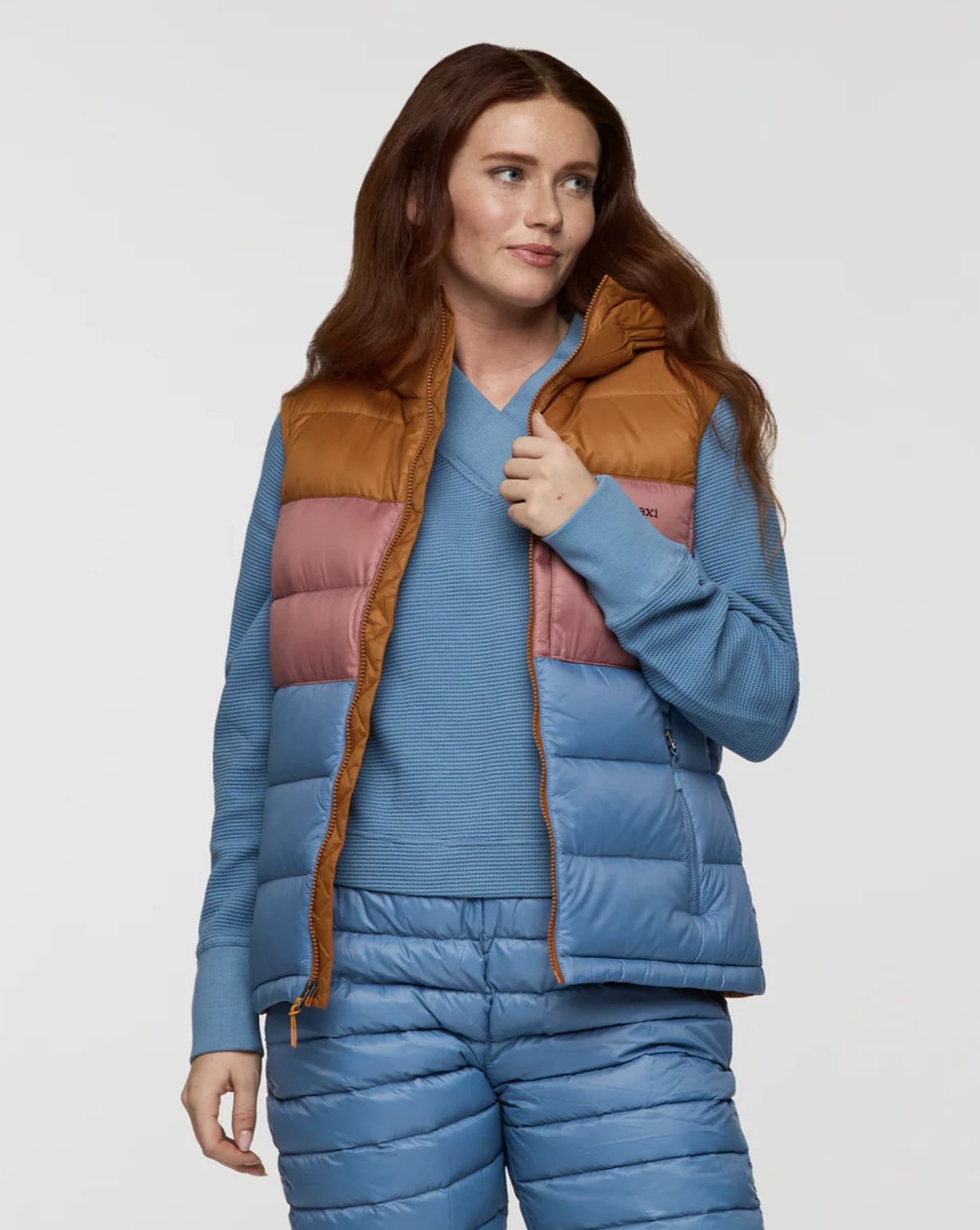 Fuego Max Down Vest - Womens, Colour: Sienna and Fjord, Size: M