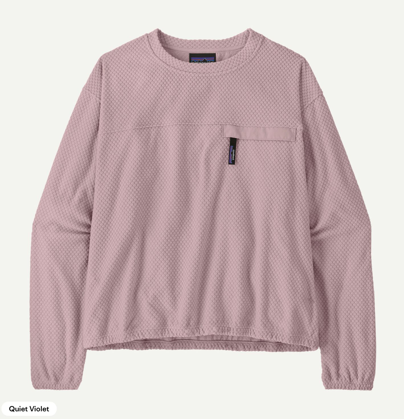 W's Textured Fleece Crewneck, Colour: Quiet Violet, Size: XS