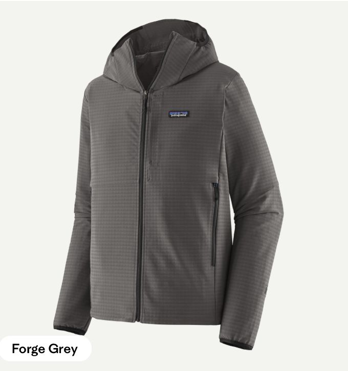 M's R1 TechFace Hoody, Colour: Forge Grey, Size: S