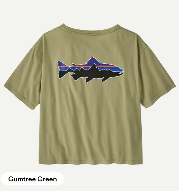 W's Fitz Roy Trout Easy Cut T-Shirt, Colour: Gumtree Green, Size: XS