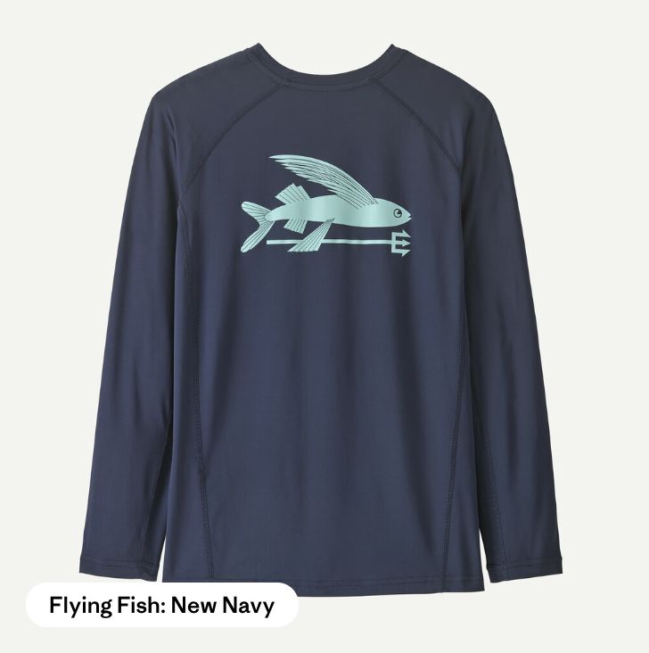 K's L/S SW Rashguard, Colour: Flying Fish: New Navy, Size: XL