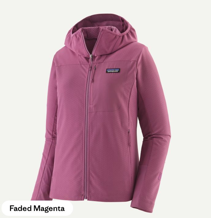 W's R1 CrossStrata Hoody, Colour: Faded Magenta, Size: XS