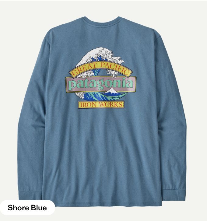 M's L/S Great Waves Responsibili-Tee