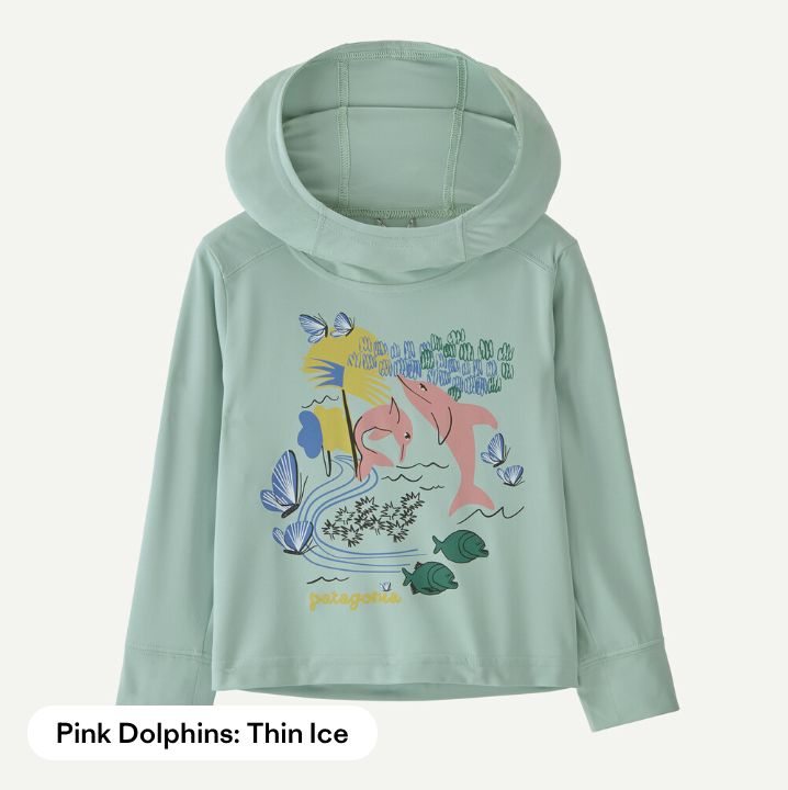Baby Cap SW Hoody, Colour: Pink Dolphins: Thin Ice, Size: 5T