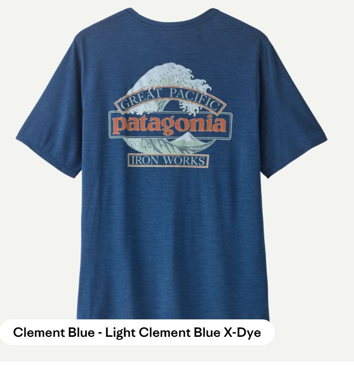 M's Cap Cool Daily Shirt - Great Waves, Colour: Clement Blue - Light Clement Blue X-Dye, Size: XS