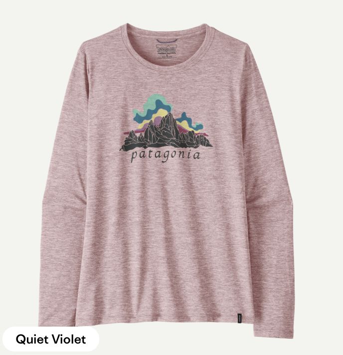 W's L/S Cap Cool Daily Shirt - Fitz Roy Nimbus, Colour: Quiet Violet, Size: XS