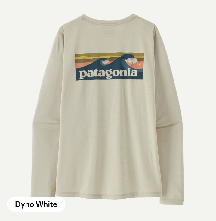 W's L/S Cap Cool Daily Shirt - Boardshort Logo, Colour: Dyno White, Size: S