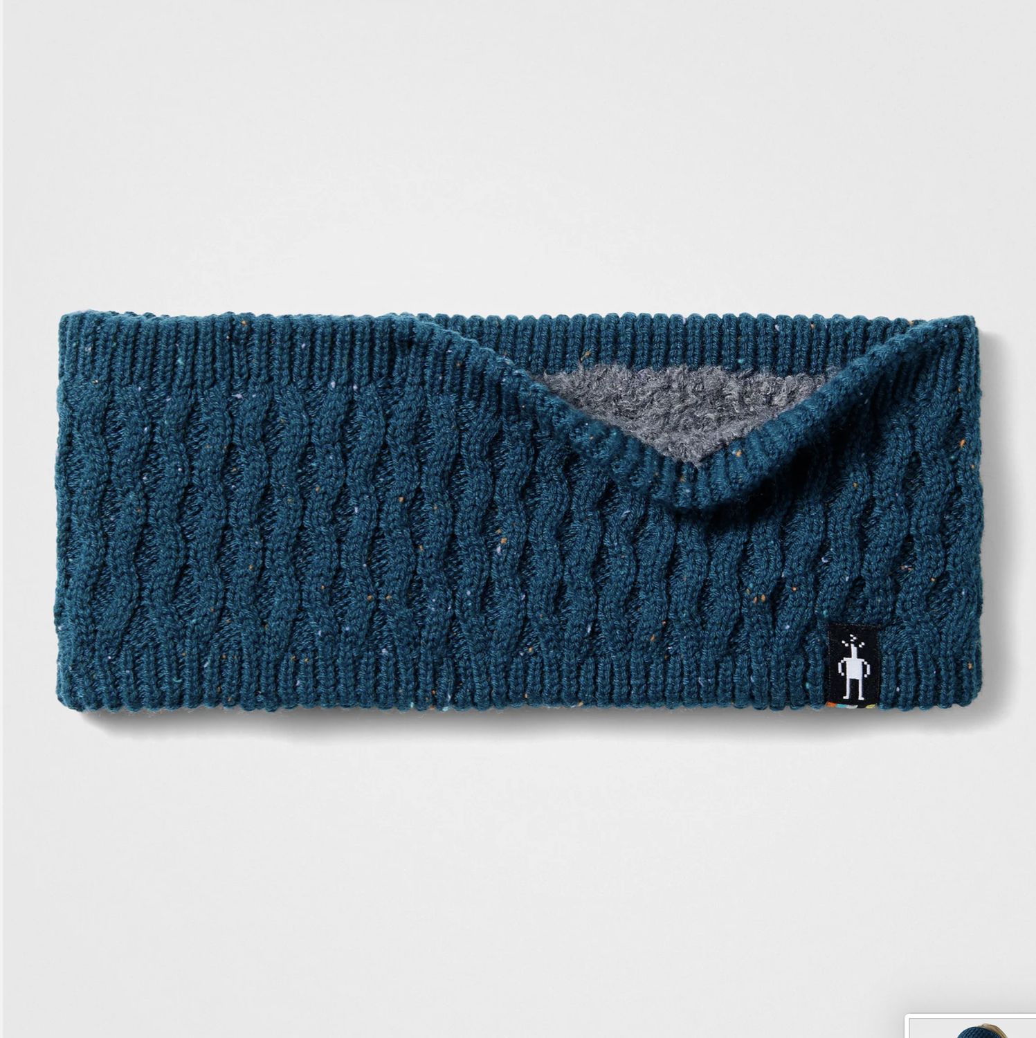Fleece Lined Headband, Colour: Twilight Blue Donegal