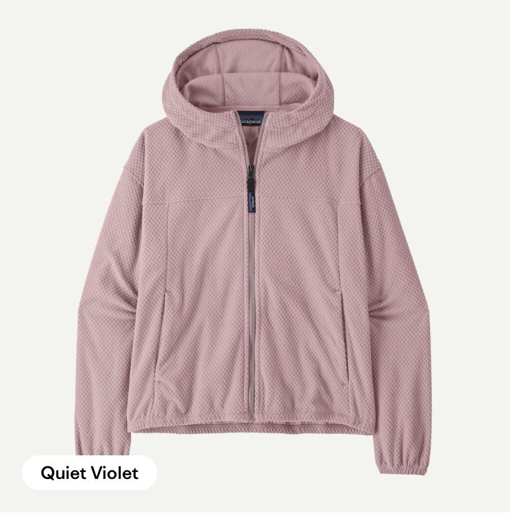 W's Textured Fleece Hoody, Colour: Quiet Violet, Size: S