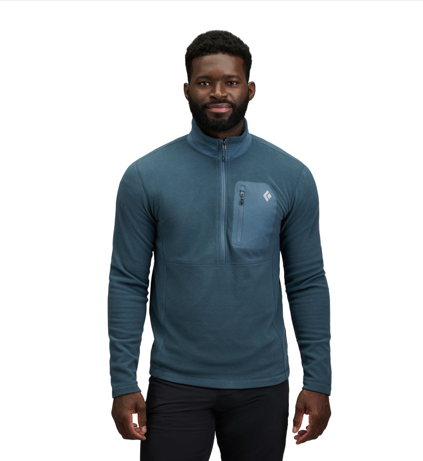 Men's Rift Half-Zip Fleece Jacket, Colour: Midnight Blue-Midnight Blue, Size: Medium