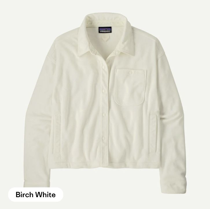 Women's Micro D® Fleece Shirt Jacket, Colour: BIRCH WHITE, Size: S