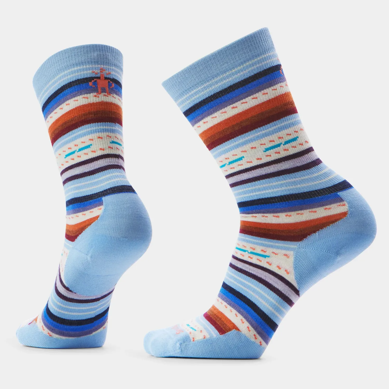 Women's Everyday Margarita Crew Socks, Colour: SERENE BLUE, Size: S