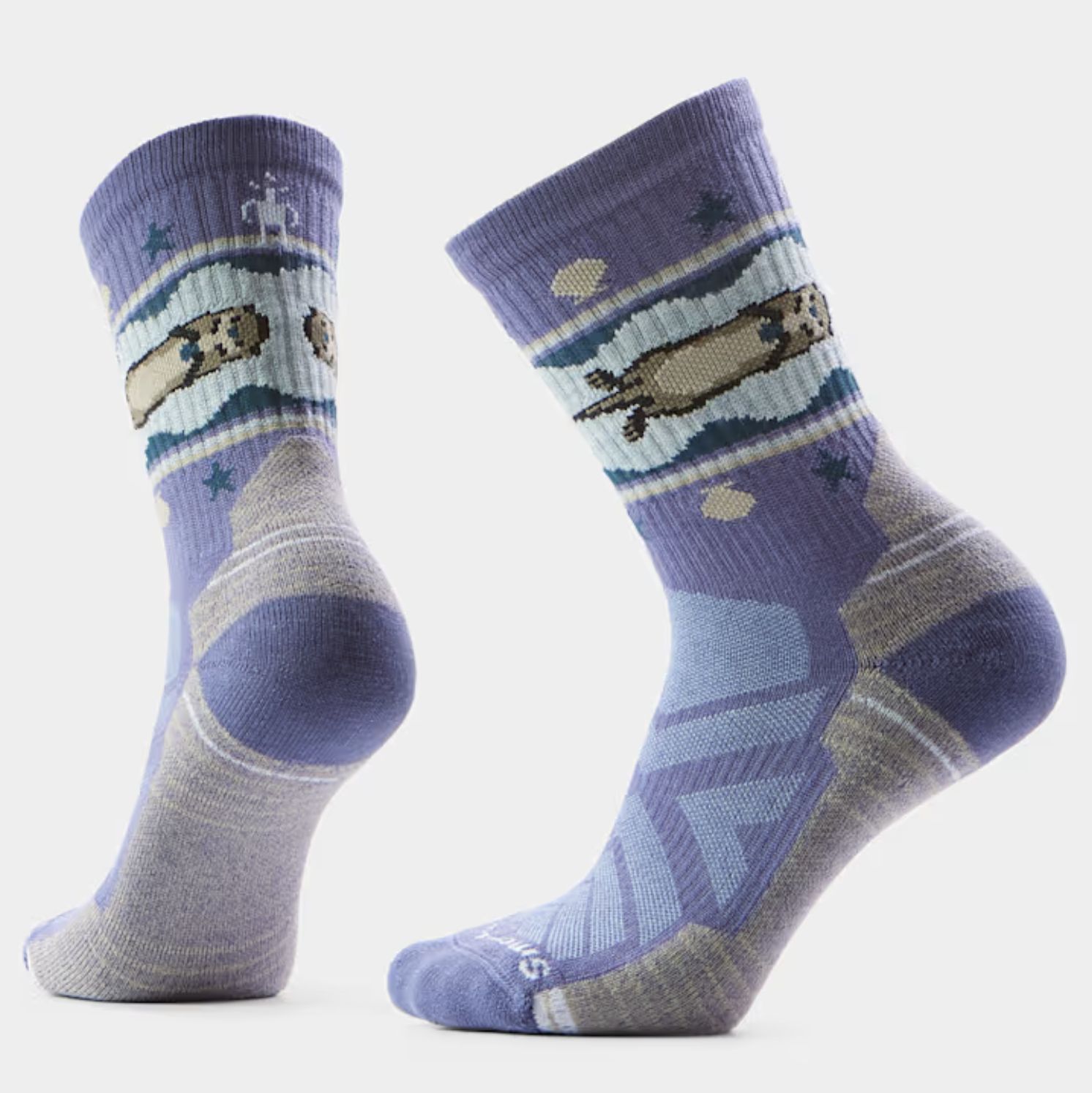 Women's Hike Light Cushion Otter Float Crew Socks, Colour: NIGHTFALL BLUE, Size: S