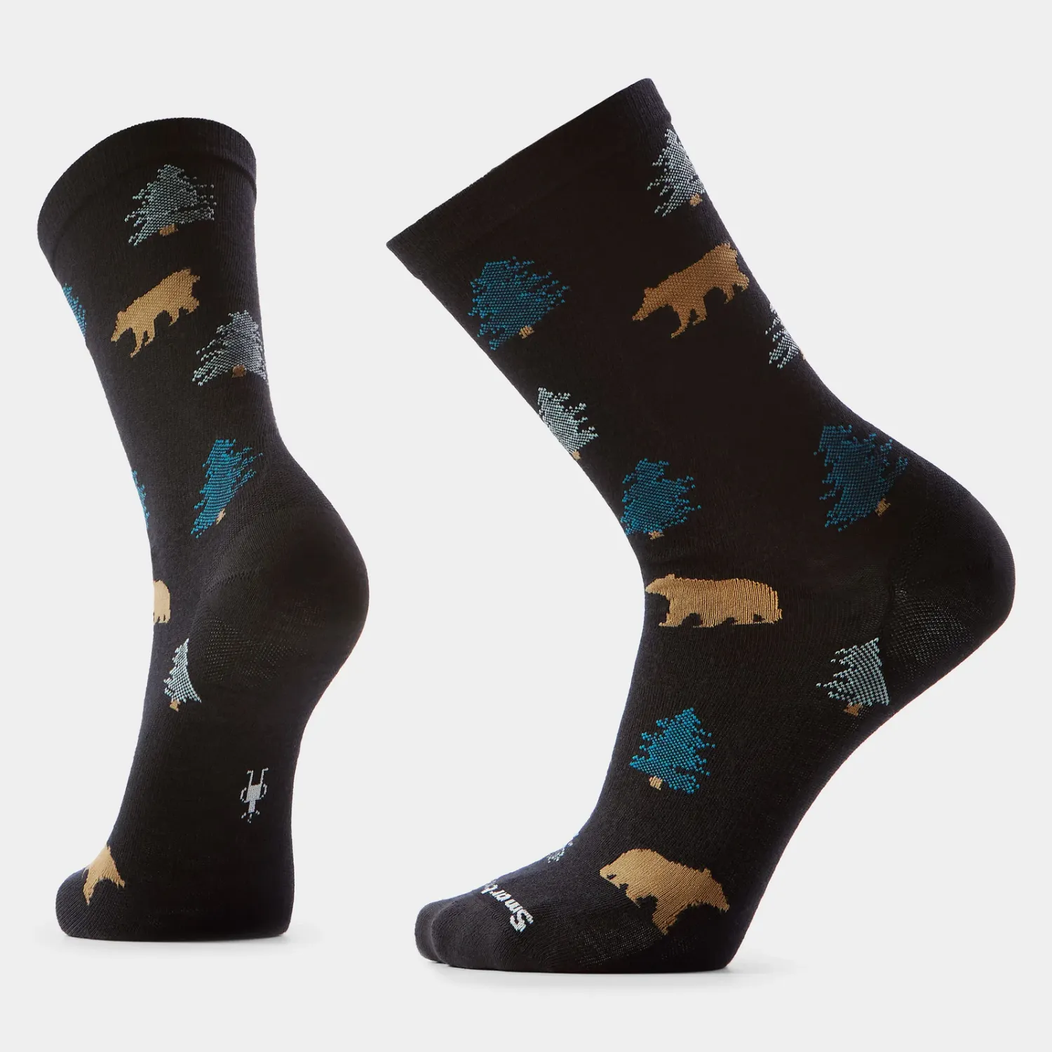 Everyday Through the Trees Crew Socks, Colour: BLACK, Size: M