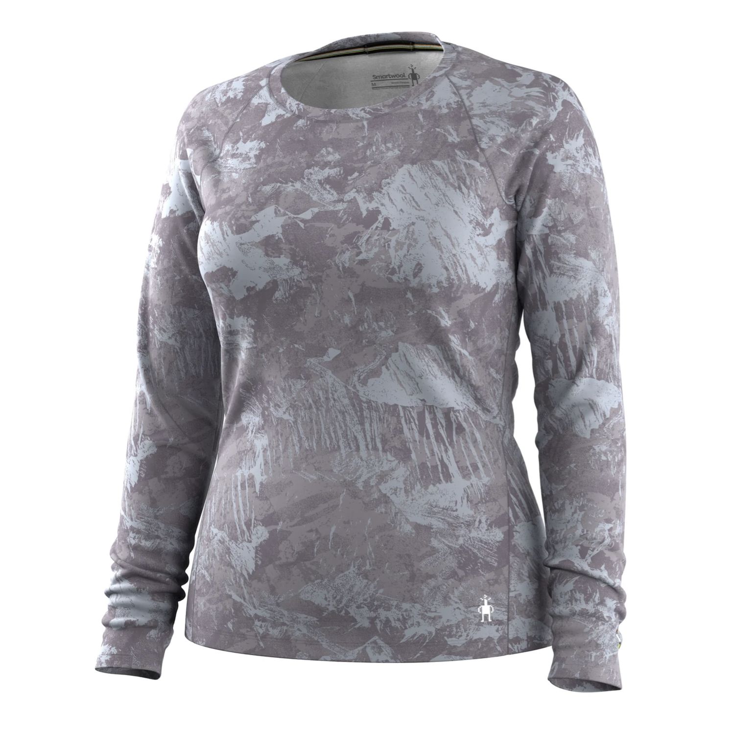 Women's Classic All-Season Merino Base Layer Crew Boxed, Colour: PURPLE STORM MOUNTAIN, Size: S