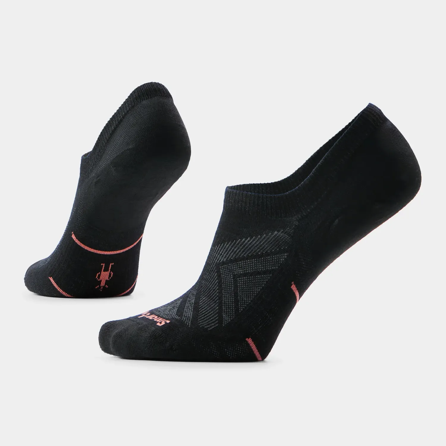 Women's Run Zero Cushion No Show Socks, Colour: BLACK, Size: S