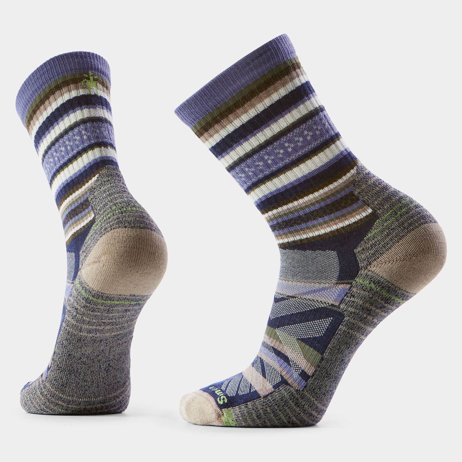 Hike Light Cushion Panorama Crew Socks, Colour: NIGHTFALL BLUE, Size: M