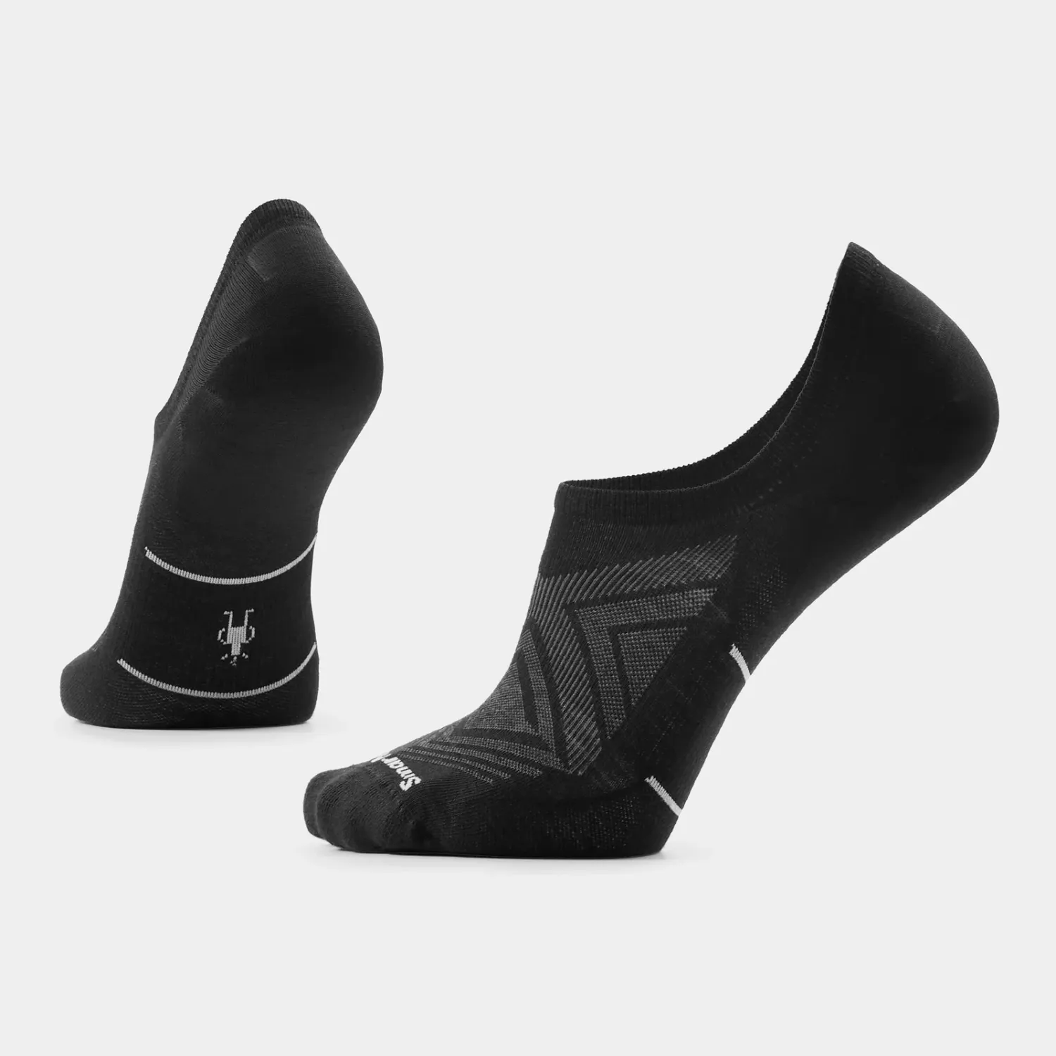 Run Zero Cushion No Show Socks, Colour: BLACK, Size: M