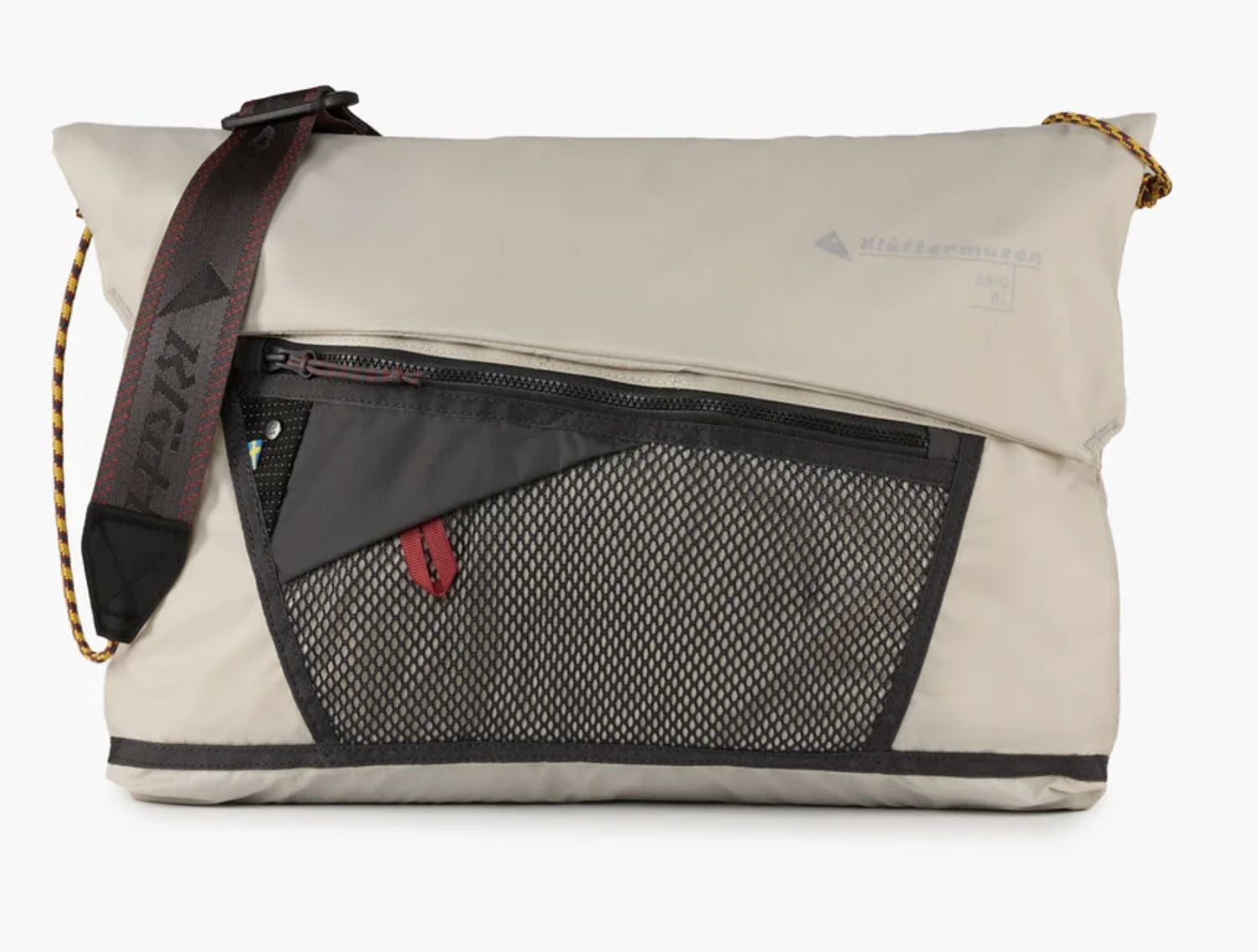 Grid Messenger Bag, Colour: Putty Grey, Size: OZ