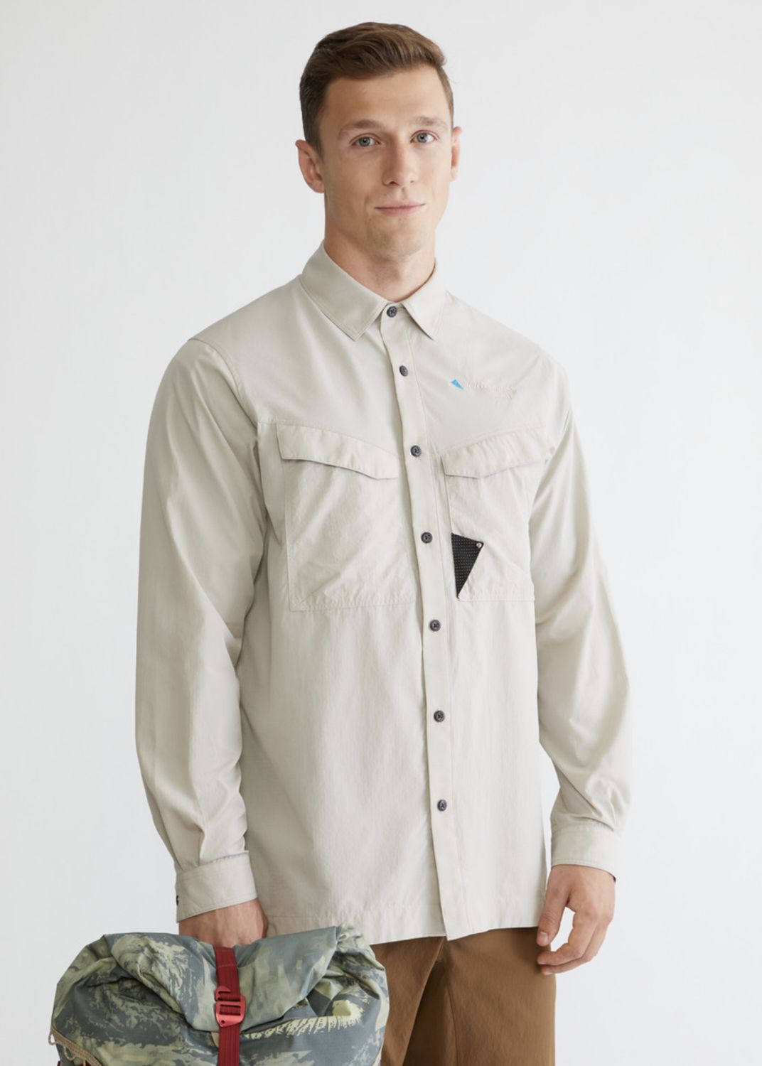 Syn LS Shirt M's, Colour: Silver Creme, Size: M
