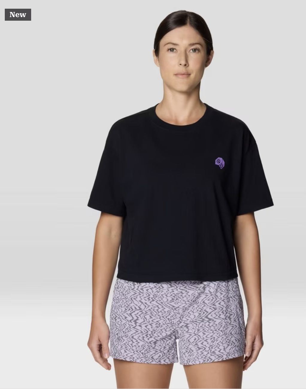 Wild Structure W Boxy Crop, Colour: Black, Size: S